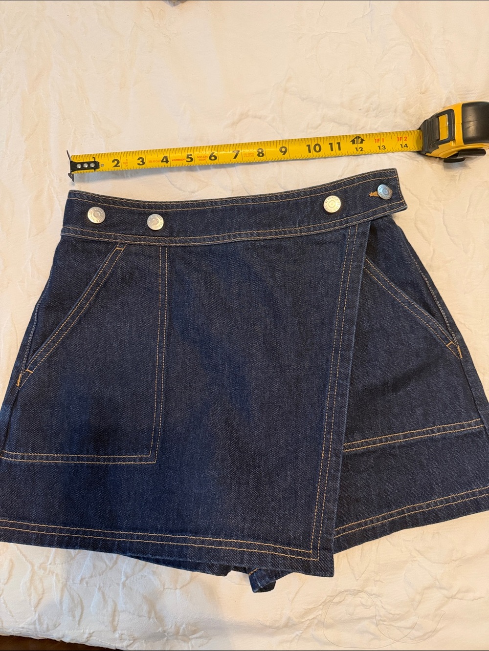Veronica Beard Dark Blue Denim Wrap Skort